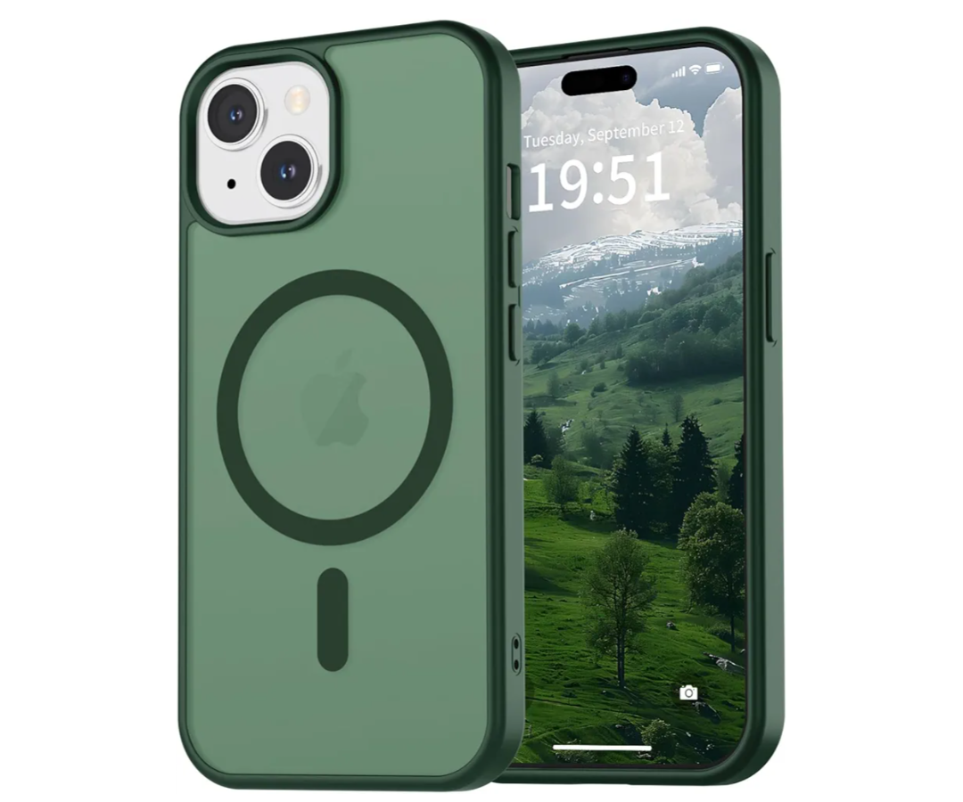 Green iPhone Case. Size: iPhone 15/iPhone 14/iPhone 13