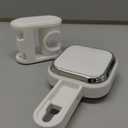 TAILI Shower Head Holder Suction, Handheld Shower Head Bracket, Height Angle Adjustable Wall Mounted, Bathroom Showerhead Holder Removable No Drilling Waterproof, Square Suction Cup, White