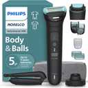 Philips Norelco Body Groomer 7000 Series, Waterproof Men's Full Body Groomer with Travel Case, Triple Protect Shave System & Body Hair Trimmer with Contour-Following 2D Flexing Head, BG7490/50 (Black)