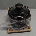 KOOC Small Slow Cooker, 0.65 Quart, Free Liners Included, Upgraded Ceramic Pot, Nutrient Loss Reduction, Sauces, Stews & Dips, Stainless Steel, Black, Round