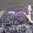 Bedsure GentleSoft Sherpa Fleece Blanket Queen Size for Bed, Non-Heated, Thick and Warm Throw Gifts for Women and Girls, Soft Fuzzy Plush Queen Blanket for Winter, Purple, 90x90 Inches