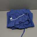 FANCYINN Womens 2 Pieces Outfits Deep V Neck Crop Top Side Slit Drawstring Wide Leg Pants Set Jumpsuits (Medium, Dark Blue)