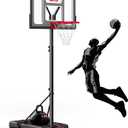 IGL Portable Basketball Hoop, 5.6-10FT Adjustable Basketball Goal System, 40/44 Inch Outdoor Basketball Hoop & Goals for Kids, Youth, and Adults in The Backyard, Driveway with PC Backboard