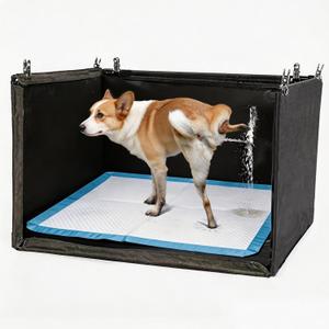 THINMUHAND Dog Toilet with High Walls - Indoor Male Dog Pee Station & Litter Box, No-Spill Dog Pee Pad Holder, Waterproof, Easy to Install & Clean (33" L x 25" W x 17" H)