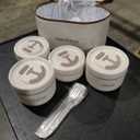 Dandat 4 Pcs Insulated Bento Box Portable Stainless Steel Food Container Round Stackable Leakproof Thermal Food Container for Adult Men Women with Insulated Bag, 74 Oz (Beige)