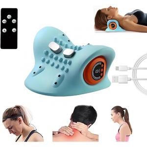2026 New Neck Massager with Heat, Electric Neck and Shoulder Relaxation Pillow, 26 Angled Cervical Traction Device for Deep Tissue Pain Relief and Comfort