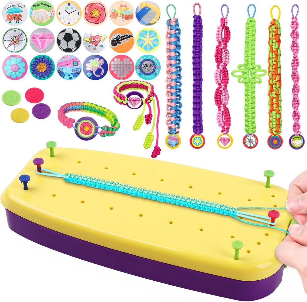 VIDIBESTY Stretchy Bracelet Making Kit for Girls 6-12, Elastic String DIY Arts & Crafts Bulk Toy Set, Friendship Jewelry Maker Tool, Popular Christmas Birthday Gifts for Kids Ages 7 8 9 10 11(112PCS), Medium