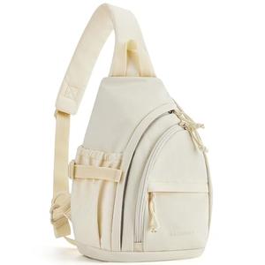BAGSMART Small Crossbody Sling Backpack, Travel Casual Daypack Backpacks, Cross Body Chest Bag Backpack, White Opal BAGSMART Small Crossbody Sling Backpack, Travel Casual Daypack Backpacks, Cross Body Chest Bag Backpack, White Opal
