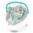 Bright Starts Comfy Baby Bouncer Soothing Vibrations Infant Seat - Taggies, Music, Removable Toy-Bar, 0-6 Months Up to 20 lbs (Jungle Vines)