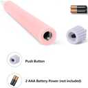 Eywamage Short Pink Flameless Taper Candles with Remote, Flickering Spring Easter Battery LED Wax Candlesticks Set of 6