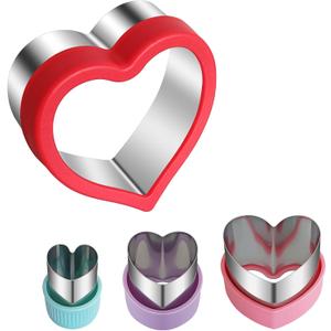 ALLTOP Heart-Shaped Cookie Cutter Set - 4 Size Biscuit Cutter for Valentine's Day Baking, Romantic Dessert Decoration, Anniversary Cooking & More