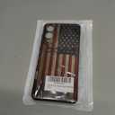 Case Compatiable for Samsung Galaxy S25 Edge 5G,Slim Shockproof Protective Cover for Samsung Galaxy S25 Edge 5G,Classic Wood Grain American Flag