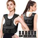 Adjustable Weighted Vest for Women, Customizable 0-12 lbs Strength Training Vest with 10 Removable Sandbag, Breathable Design, Reflective Safety Strips for Running, Hiking, and Fitness