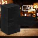 Henoyso 2000 Pack 2 Ply 9.8 x 9.8 Inch Black Cocktail Napkins Bulk
