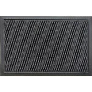 2 x Nicoman 3D Mesh Door Mat, Heavy-Duty Dirt Trapper Floor Matt for Indoor/Outdoor, Entrance Patios Garden Garages, Low-Profile, Non-Slip, Machine Washable, Charcoal 90x60cm (3x2ft)