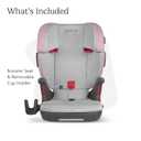 UPPAbaby Alta V2 High Back Booster Seat/Seven-Position, Active Support Headrest for Growing Children/SecureFit Integrated Belt Guide + Positioner/Cup Holder Included/Iris (Grey Mlange/Lavender), MFD 12/15/2025, Do Not Use After 12/25/2035
