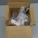 VIJIV Crystal Acrylic Trumpet Vase for Wedding Centerpieces & Home Decor - 24.8" Clear Flower Stand with Ribbed Texture, Gold Accents, Table/Floor Vase for Events, Bridal Showers & Boho Weddings