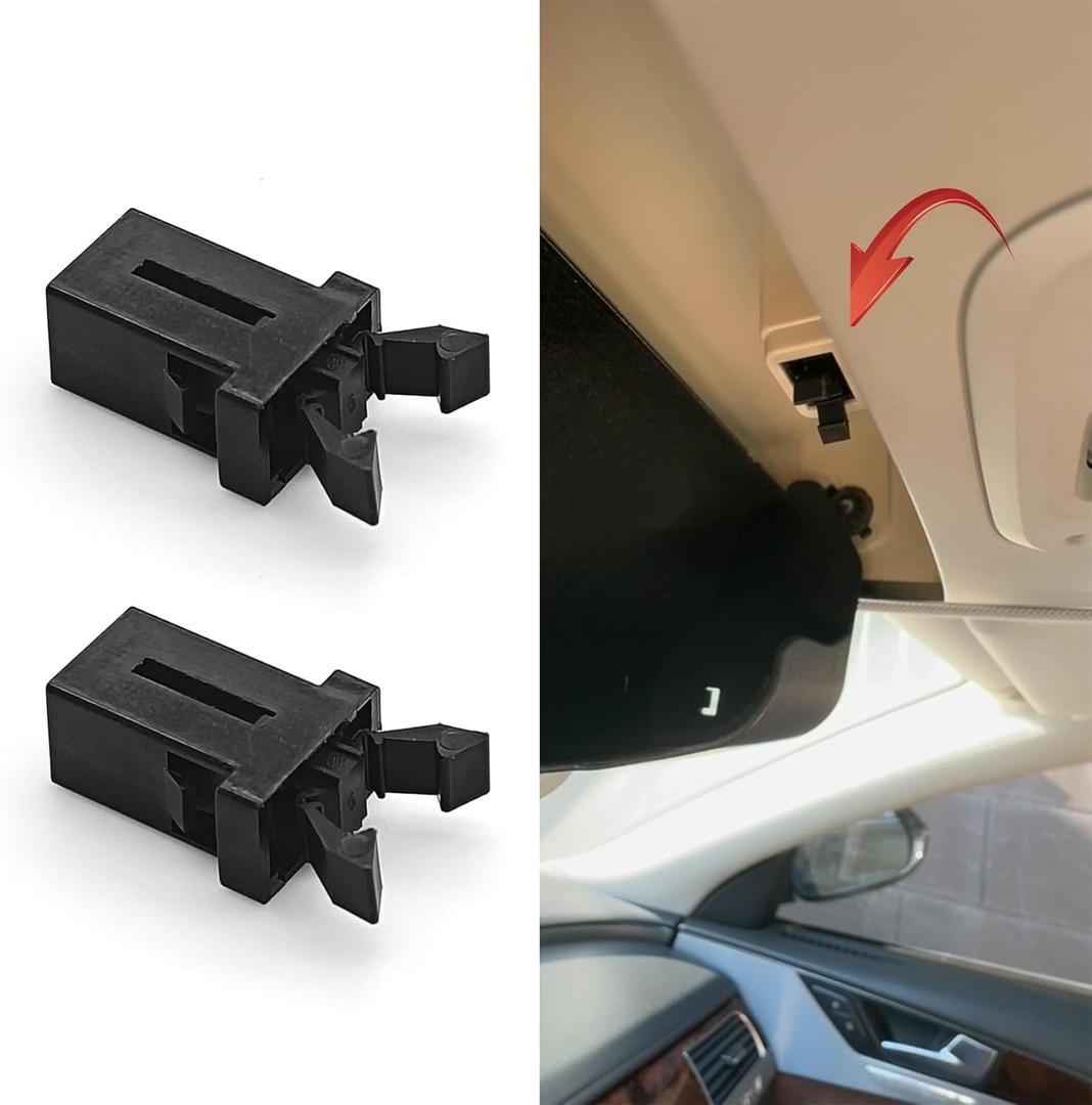 2PCS Sunglasses Glasses Holder Catch Latch, Car Sunglass Holder, Storage Box Lid Switch Overhead Console Roof Clip, Car Accessories Self Locking Switch Replacement for Most Car (2PCS)
