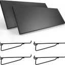 2 Pack Pegboard Shelves with Brackets, Peg Shelf Board with Hooks Fits 1/8" 1/4" Pegs Slots, Peg Board Organizer Accessories Various Tools Storage Arrange System for Garage Craft Workshop Workbench