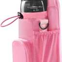 Magnetic Gym Bag for Men and Women, Magnetic Water Bottle Holder for Gym, Small Gym Bag, Gym Gifts for Women and Men (Pink, <40 OZ)