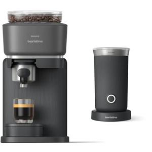 PHILIPS Baristina Espresso Machine & Milk Frother Bundle, Black