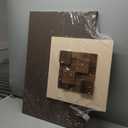 3D Wood Textured Large Neutral Abstract Wall Art, Modern Beige Brown Geometric Paintings Artwork for Walls-Minimalist Wooden Wall Art Decor for Living Room Hallway Dining Room Bedroom Office Aesthetic 36x24