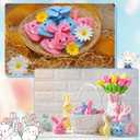 20 Pcs Easter Bunny Treat Bags Tiny Cute Felt Rabbit Candy Goody Gift Bags Reusable Bunny Party Favors for Spring Birthday Gifts Party Decoration Baby Shower Candy Packing Hunt Stuffer