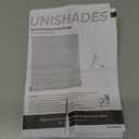 UNISHADES no Drill Cordless Roman Shades for Windows, 46" W × 64" H - 100% Blackout - Linen - Grey