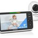 HelloBaby 6'' World First IPS 30H Battery Split-Screen Video Baby Monitor with Camera and Audio, No WiFi, Pan-Tilt-Zoom, VOX, 2-Way Talk, Night Vision, 8 Lullabies, 1000ft, for New Parents/Elderly