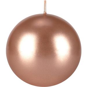 Mega Candles 1 pc Unscented Rose Gold Ball Round Candles, Hand Poured Premium Wax Candle 4 Inch x 4 Inch, Home Dcor, Wedding Receptions, Occasions, Events, Festivities, Meditations, Relaxation