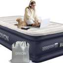 Twin Air Mattress with Built-in Pump,18''Raised Blow Up Mattress 2 Mins Self Inflation/Deflation,Upgraded Thicker Inflatable MattressFlocked Top Air Bed with Storage Bag for Guests,HomeCamping (Grey)