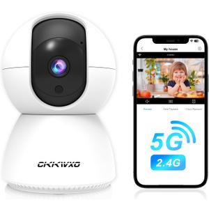 2.4&5GHz WiFi Indoor Security Camera,2K/3MP Camera for Home Security, 355 Pan/Tilt Pet Cam, IR Night Vision Baby Monitor, 2-Way Audio, Motion Tracking, Cloud & SD Card Storage
