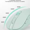 wegear USB Wireless Mouse for Laptop PC Mac, 2.4GHz Cordless Mouse with 6 Buttons, 5-Level Adjustable 4000 DPI, Ergonomic Portable Optical Computer Mice, 24-Month Battery Life (Mint Green)