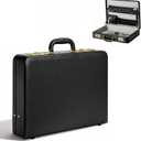 LOCKCURX Briefcases for Men, Anti-Theft Dual Lock Briefcase with 16 Inch Laptop Compartment, Waterproof Faux Leather, Brief Cases Men with Multi File Organizer, Perfect for Office, Travel (Black), Combination Lock