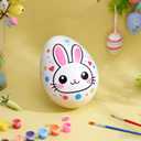 BESTOYARD 2Pcs 8-Inch White Craft Foam Eggs for DIY Polystyrene Decorations, Painting, School Projects, and Festival Crafts (7.87 x 5.11 x 5.11 inch)