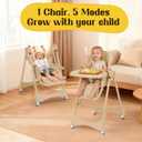 6-in-1 Convertible High Chair with Rocker | Baby High Chair for Newborn to Toddler (0-3 Years) | Adjustable, Foldable & Easy-Clean with Dishwasher Safe Tray & Tool-Free Assembly, Brown