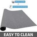 Drymate Dog Crate Mat Liner, Absorbs Urine, Waterproof, Non-Slip, Washable Puppy Pee Pad for Kennel Training - Use Under Pet Cage to Protect Floors, Thin Cut to Fit Design (USA Made) (L,Grey)(29"x48")