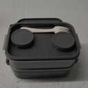 DaCool Adults Lunchbox Bento Box - 74 OZ All-in-One Stackable Lunch Box for Adults Men Women Teens Leakproof Bento Large Lunch Box Containers with Fork Spoon Sauce Box for Dining Out Work School,Grey (2-Grey)