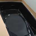 IRIS USA XX-Large Open Top Cat Litter Box with High Sided Walls Tall Scatter Shield, Scoop Included, Easy Clean Plastic Pan for Big Cats Kittens Multi-Cat Households 30"L x 20" W x 14"H Black