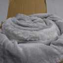 Bedsure GentleSoft Sherpa Fleece Throw Blanket Twin Size for Couch - Thick and Warm Throw for Women and Men, Soft Fuzzy Plush Twin Blanket for Winter, Light Grey, 60x80 Inches