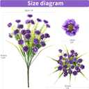 Homsunny Artificial Flowers for Outdoors Spring Summer Decoration,12 Bundles Silk Colorful Flower UV Resistant Look Real Faux Flowers for Front Door Garden Patio Balcony Yard Home