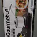 Elite Gourmet EDB-302BF Countertop Double Cast Iron Burner, 1500 Watts Electric Hot Plate, Temperature Controls, Power Indicator Lights, Easy to Clean, Black