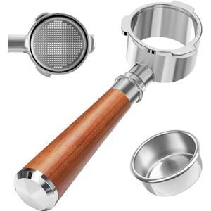 51mm Bottomless Portafilter 3 Ears Fits for CASABREWS CM5418, 3700Essential, 3700Gense, 3700Pro, Gevi 51mm 3 Ears Grouphead, Mr. Coffee Espresso and Cappuccino Machine, Stainless Steel Filter Basket