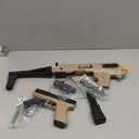 Realistic Toy  Blaster, Soft Bullet Toy Dart Hand Soft Bullet Pistol Foam Shell ejecting Blasters, with 2 Clips, Gifts for Boys Girls Adults Age 8+ (Brown)