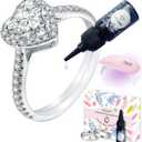 CIZULFY Ring Sizers for Loose Rings, 3 Invisible Ring Size Adjuster Tightener Resizer for Women Men Thin Wide Band Rings, Clear Silicone Wrap,UV Resin Glue UV Lamp kits and User Manual (10g)