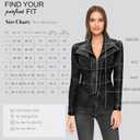 Olivia Miller Women's Fashion Faux Leather Biker Jacket Rivet Lapel Shaping Moto Outerwear (Black)