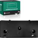 YHTAUTO Front License Plate Frame w/o Screws Compatible with Ford Explorer/Police Interceptor Utility 2018-2019, Plastic Black Bumper License Plate Bracket, No Drill Licence Plate Holder