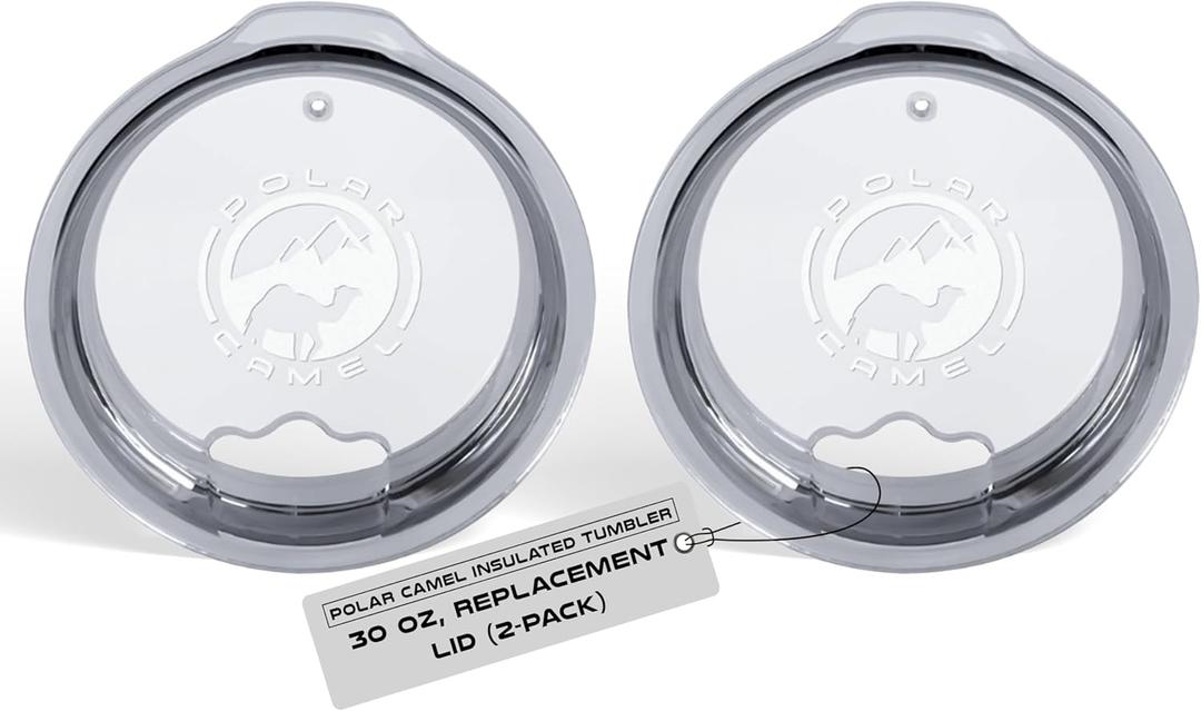 Polar Camel Lid Replacement 30 oz  2-Pack, Spill-Proof and Durable Tumbler Lids, Fits Polar Camel Tumblers, 40 oz Travel Mugs, Polar Camel 30 oz Replacement Lids, Perfect for Polar Camel Cup and Mug