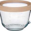 Anchor Hocking Batter Bowl, 2 Quart Glass Mixing Bowl with TrueFit Lid