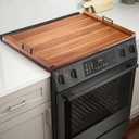 TIDITA Acacia Wood Stove Top Covers for Electric Stove - Wooden Noodle Board for Gas Stovetop - Stove Top Covers for Gas Burners - Wooden Kitchen Sink Cover for Counter Space & Decorative Tray